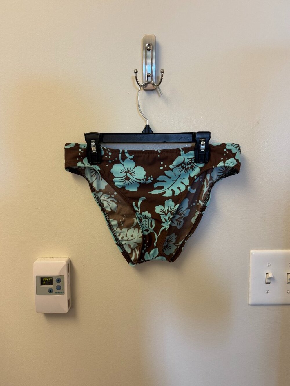 tropical floral pattern bikini bottom